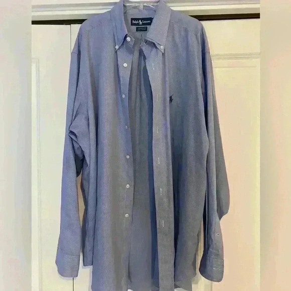 Mens Polo Ralph Lauren Long Sleeve Light Weight Cotton Button Up Shirt L - XL - Picture 3 of 12